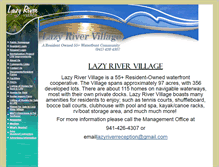 Tablet Screenshot of lazyrivervillage.com